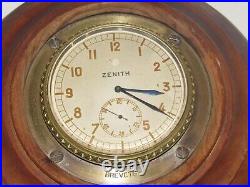 09j15 Ancienne Horloge Mural De Bord Zenith Art Déco 1930 Industriel Loft