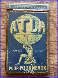 1 CARNET EN TOLE LITHOGRAPHIE ATLA b. E d'usage art déco vers 1900/ 1920