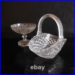 1 coupe 1 panier verre cristal art déco collection antiquité XXe France N3779 1 coupe 1 panier verre cristal art déco collection antiquité XXe France N3779