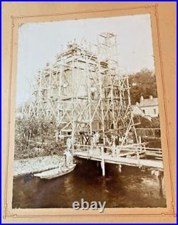 1900 Grande photo ancienne structure Art Déco rare vintage old photo altes Foto