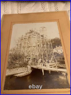 1900 Grande photo ancienne structure Art Déco rare vintage old photo altes Foto