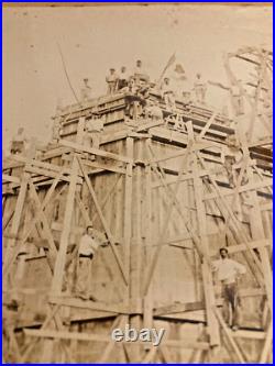1900 Grande photo ancienne structure Art Déco rare vintage old photo altes Foto