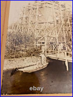 1900 Grande photo ancienne structure Art Déco rare vintage old photo altes Foto