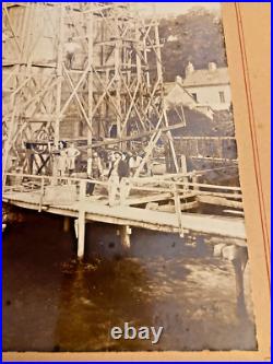 1900 Grande photo ancienne structure Art Déco rare vintage old photo altes Foto