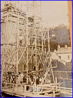 1900 Grande photo ancienne structure Art Déco rare vintage old photo altes Foto