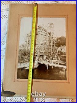 1900 Grande photo ancienne structure Art Déco rare vintage old photo altes Foto