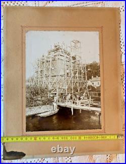 1900 Grande photo ancienne structure Art Déco rare vintage old photo altes Foto