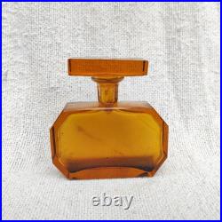 1930s Vintage Art Déco Ambre Verre Flacon de Parfum Décoratifs Collection G995