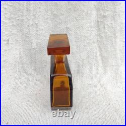 1930s Vintage Art Déco Ambre Verre Flacon de Parfum Décoratifs Collection G995
