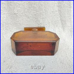 1930s Vintage Art Déco Ambre Verre Flacon de Parfum Décoratifs Collection G995