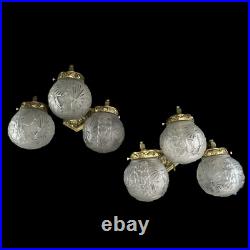 2 X ART DECO Muller Frères Appliques Murales Motifs De Paon Lampes Années 1930