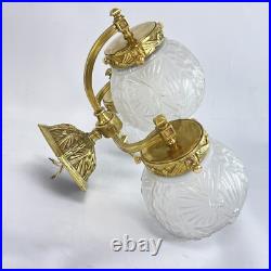 2 X ART DECO Muller Frères Appliques Murales Motifs De Paon Lampes Années 1930
