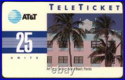 25u Art Déco Région Miami Plage, Floride (Groupe 4) Anglais Téléphone Carte