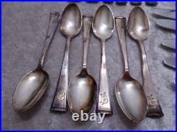 38 Pièces Art Déco Bauhaus Couverts Lot Auerhahn 90 Argenté Monogramme MB 38 Pièces Art Déco Bauhaus Couverts Lot Auerhahn 90 Argenté Monogramme MB