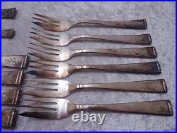 38 Pièces Art Déco Bauhaus Couverts Lot Auerhahn 90 Argenté Monogramme MB 38 Pièces Art Déco Bauhaus Couverts Lot Auerhahn 90 Argenté Monogramme MB