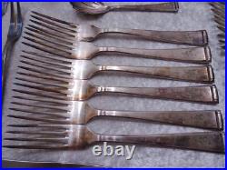 38 Pièces Art Déco Bauhaus Couverts Lot Auerhahn 90 Argenté Monogramme MB 38 Pièces Art Déco Bauhaus Couverts Lot Auerhahn 90 Argenté Monogramme MB