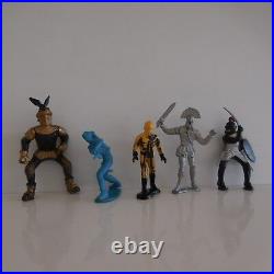 5 figurines personnages jouets vintage collection art déco design PN France