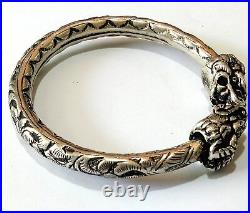 925 Vintage Argent Art Déco Dragon Bracelets Rare Collections pour Femmes