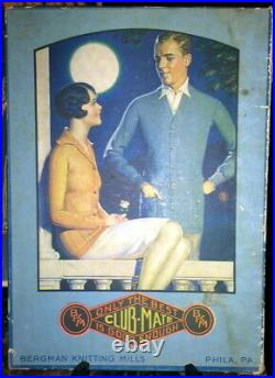 ART DECO Graphic's années 1920 CLUB Mate Sweater Box, Homme & Femme, clair de lune, à clapet