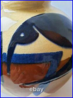 ART DECO SIMONE LARRIEU Signed VASE OISEAU Kiwi COLLECTION Potterie