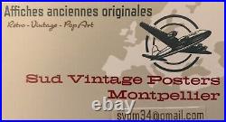 Affiche ART DECO de 1925 ENTOILEE FAP' ANIS par DELVAL en 120 X 160 CMS