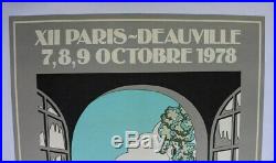 Affiche Ancienne Rallye Paris Deauville 78 Automobile Voisin F. F. A. E. Art Deco