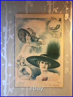 Affiche Art Déco Années Folles les chapeaux de la femme publicitaire-vintage Affiche Art Déco Années Folles les chapeaux de la femme publicitaire-vintage