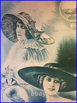 Affiche Art Déco Années Folles les chapeaux de la femme publicitaire-vintage Affiche Art Déco Années Folles les chapeaux de la femme publicitaire-vintage