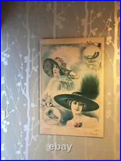 Affiche Art Déco Années Folles les chapeaux de la femme publicitaire-vintage Affiche Art Déco Années Folles les chapeaux de la femme publicitaire-vintage