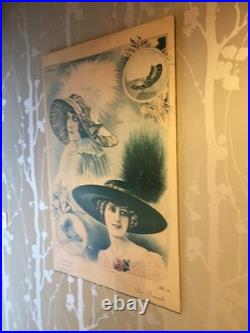 Affiche Art Déco Années Folles les chapeaux de la femme publicitaire-vintage Affiche Art Déco Années Folles les chapeaux de la femme publicitaire-vintage