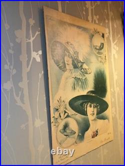 Affiche Art Déco Années Folles les chapeaux de la femme publicitaire-vintage Affiche Art Déco Années Folles les chapeaux de la femme publicitaire-vintage