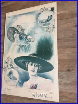 Affiche Art Déco Années Folles les chapeaux de la femme publicitaire-vintage Affiche Art Déco Années Folles les chapeaux de la femme publicitaire-vintage