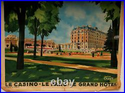 Affiche Art Deco Vittel Vosges Le Casino Le Parc Le Grand Hotel 1920 Edition Ch