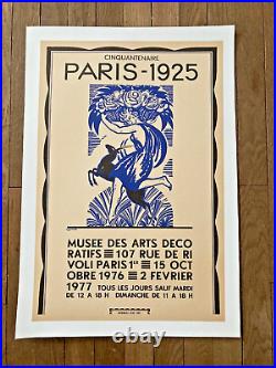 Affiche arts déco cinquantième anniversaire 1925 MUSÉE DES ARTS DÉCO