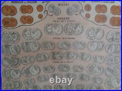 Affiche le petit journal 1906 Monnaie Pièce OR Femme Art Deco style Mucha