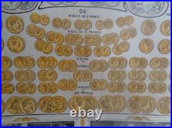 Affiche le petit journal 1906 Monnaie Pièce OR Femme Art Deco style Mucha