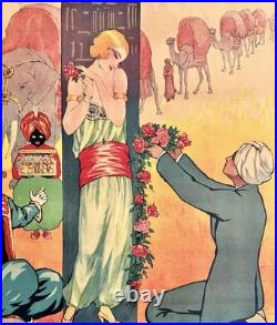 Affiche orientaliste Art Déco La plus Jolie Fille de France / Atelier Faria Affiche orientaliste Art Déco La plus Jolie Fille de France / Atelier Faria
