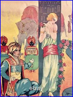 Affiche orientaliste Art Déco La plus Jolie Fille de France / Atelier Faria Affiche orientaliste Art Déco La plus Jolie Fille de France / Atelier Faria