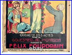 Affiche orientaliste Art Déco La plus Jolie Fille de France / Atelier Faria Affiche orientaliste Art Déco La plus Jolie Fille de France / Atelier Faria