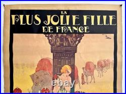 Affiche orientaliste Art Déco La plus Jolie Fille de France / Atelier Faria Affiche orientaliste Art Déco La plus Jolie Fille de France / Atelier Faria