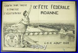 Alfred Labrasse art déco 1928 fête Fédérale féminine CRESCAM et LUCEBO à Roanne