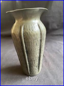 Alice & Eugène-Louis Chanal Art Deco Vase Ornemental En Étain Martelé