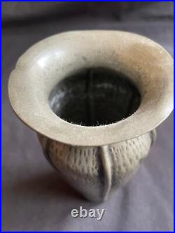 Alice & Eugène-Louis Chanal Art Deco Vase Ornemental En Étain Martelé