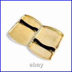 Ancien Art Déco Doré Argent Sterling Femme Cigarette Étui Ou Porte-Cartes, 79 G