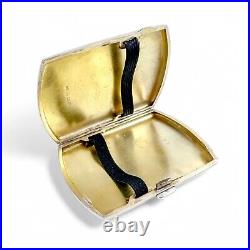 Ancien Art Déco Doré Argent Sterling Femme Cigarette Étui Ou Porte-Cartes, 79 G