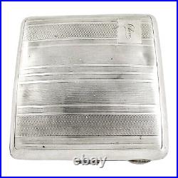Ancien Art Déco Doré Et Argent Sterling Cigarette Porte-Cartes Inscrit Clive Ancien Art Déco Doré Et Argent Sterling Cigarette Porte-Cartes Inscrit Clive