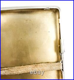 Ancien Art Déco Doré Et Argent Sterling Cigarette Porte-Cartes Inscrit Clive Ancien Art Déco Doré Et Argent Sterling Cigarette Porte-Cartes Inscrit Clive