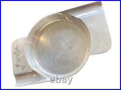 Ancien Cendrier de Christofle Luc Lanel Métal Argenté Signé De Pathé ART DECO