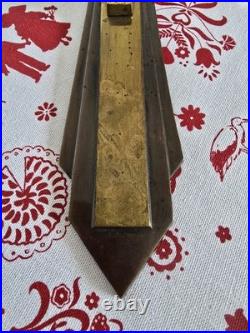 Ancien Crucifix Art-deco Christ En Bronze