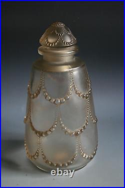 Ancien Flacon De Parfum Art Deco Rene Lalique Perles C. 1926 Modele 600